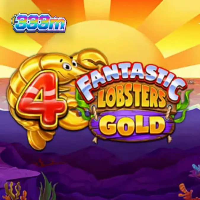 Interface colorida e vibrante do jogo 4 Fantastic Lobsters Gold com tema marinho